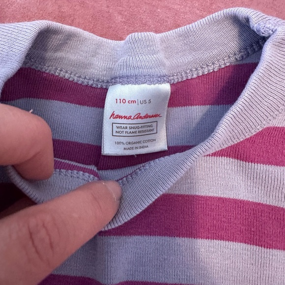 Hanna Andersson Striped Kids Pajamas - Purple - Picture 2 of 5
